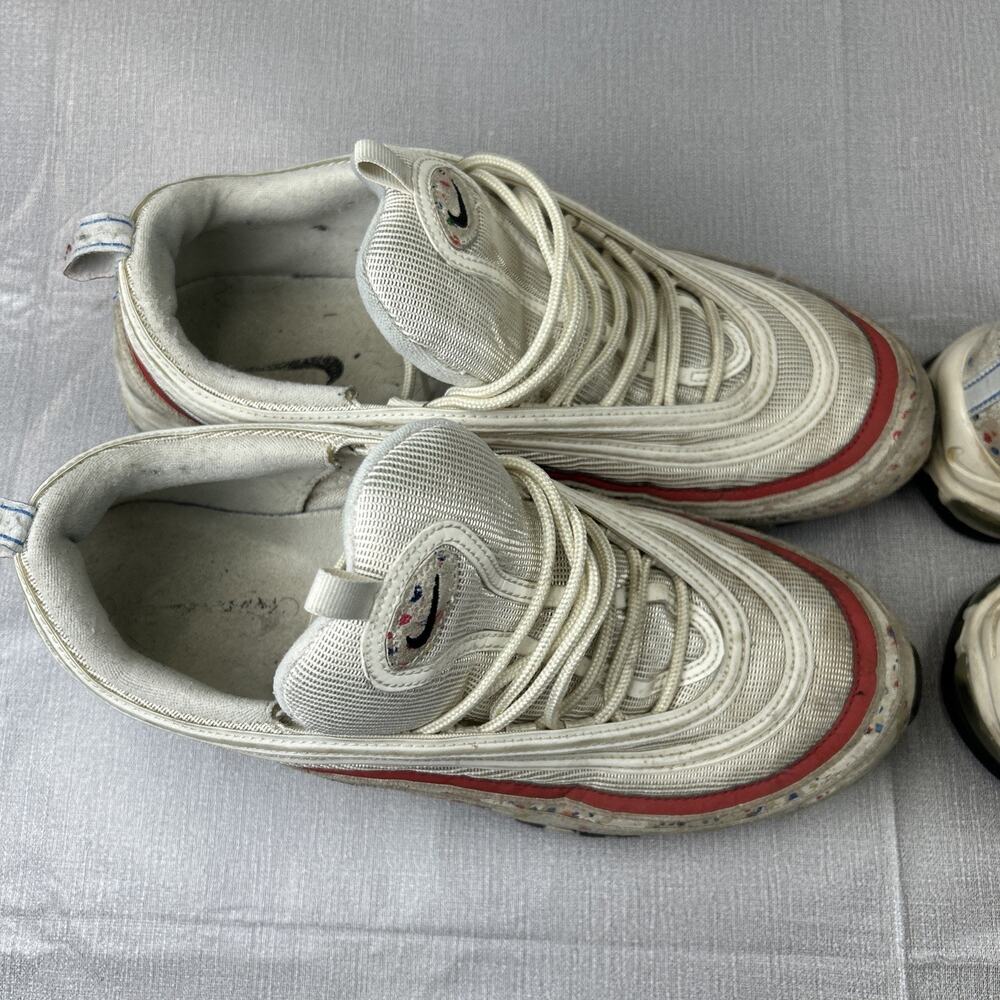 Nike Air Max 97 Retro OG Men’s 11.5 Sail University Red 312834-102 2-pairs Used - Picture 7 of 12